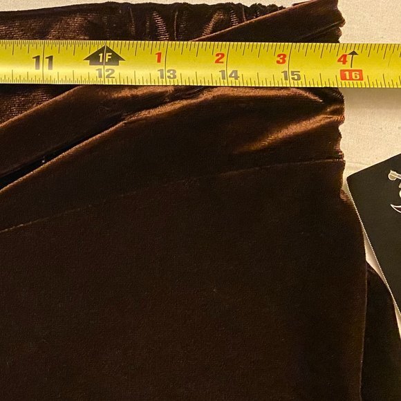 Vivendi Brown Velour Wide Leg Capri/Pants Size L NWT~Holidays~Special Occasions~ - Picture 7 of 9